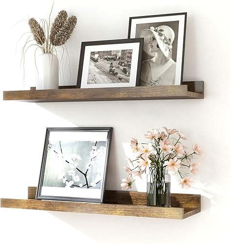 Miniatura 27 de Estantes Flotantes para Decoración de Pared, Estante de Almacenamiento Largo Montado en la Pared para Dormitorio, Sala de Estar, Baño, Cocina,