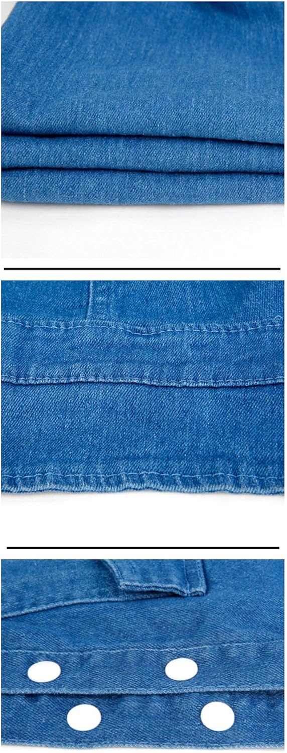 Sexyshine Women's Sexy Button Down Slim Fit Denim Long Jumpsuit Playsuit Lapel Full length Jeans Rompers Overalls - Image 5