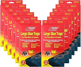 24PCS Mouse Glue Trap, Mice Trap Catch All Kinds of Small Reptiles Rodents Snakes Cockroaches Spiders and Other pests(2 PCS Per Box)