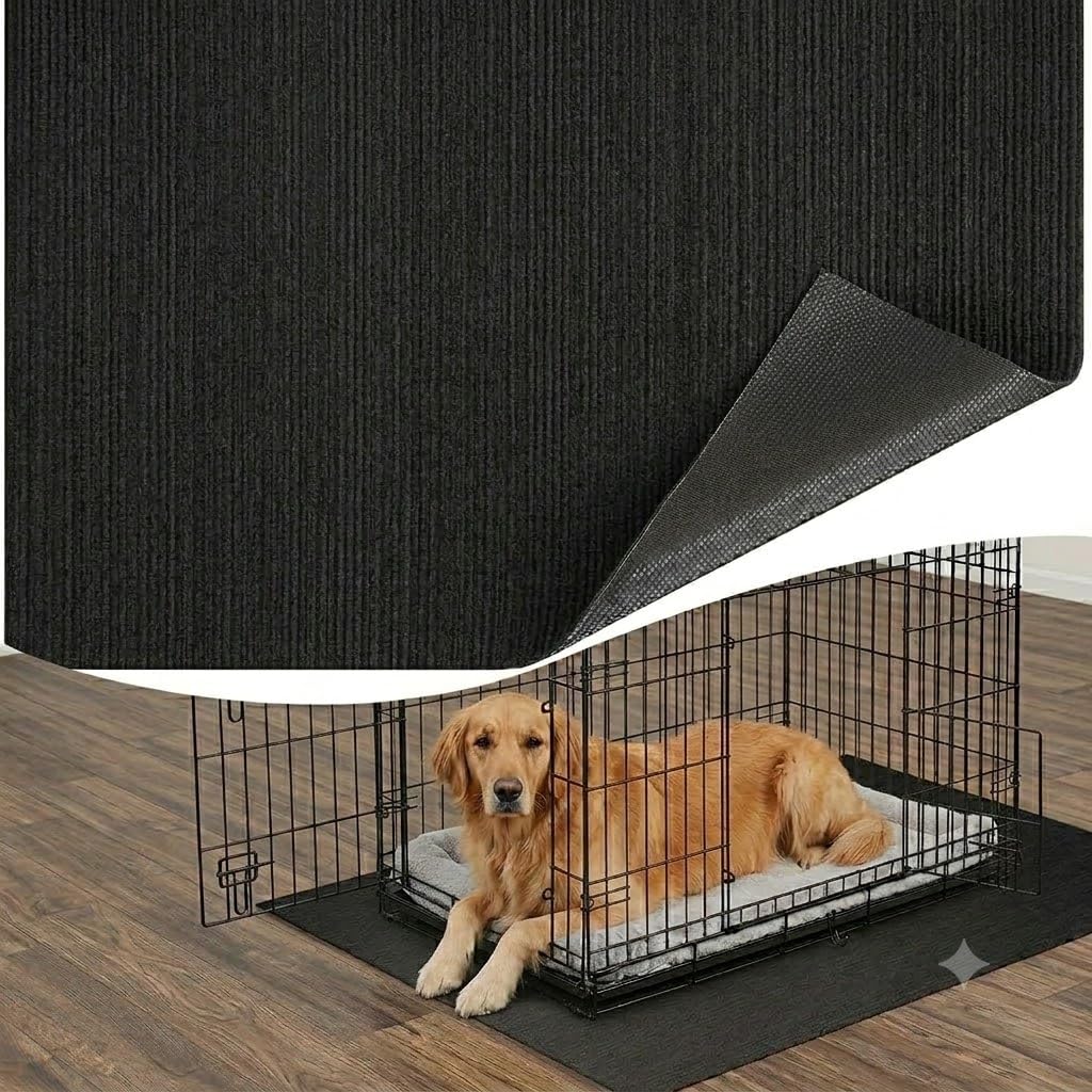 Tapis de cage pour chien absorbant l'urine et imperméable en caoutchouc