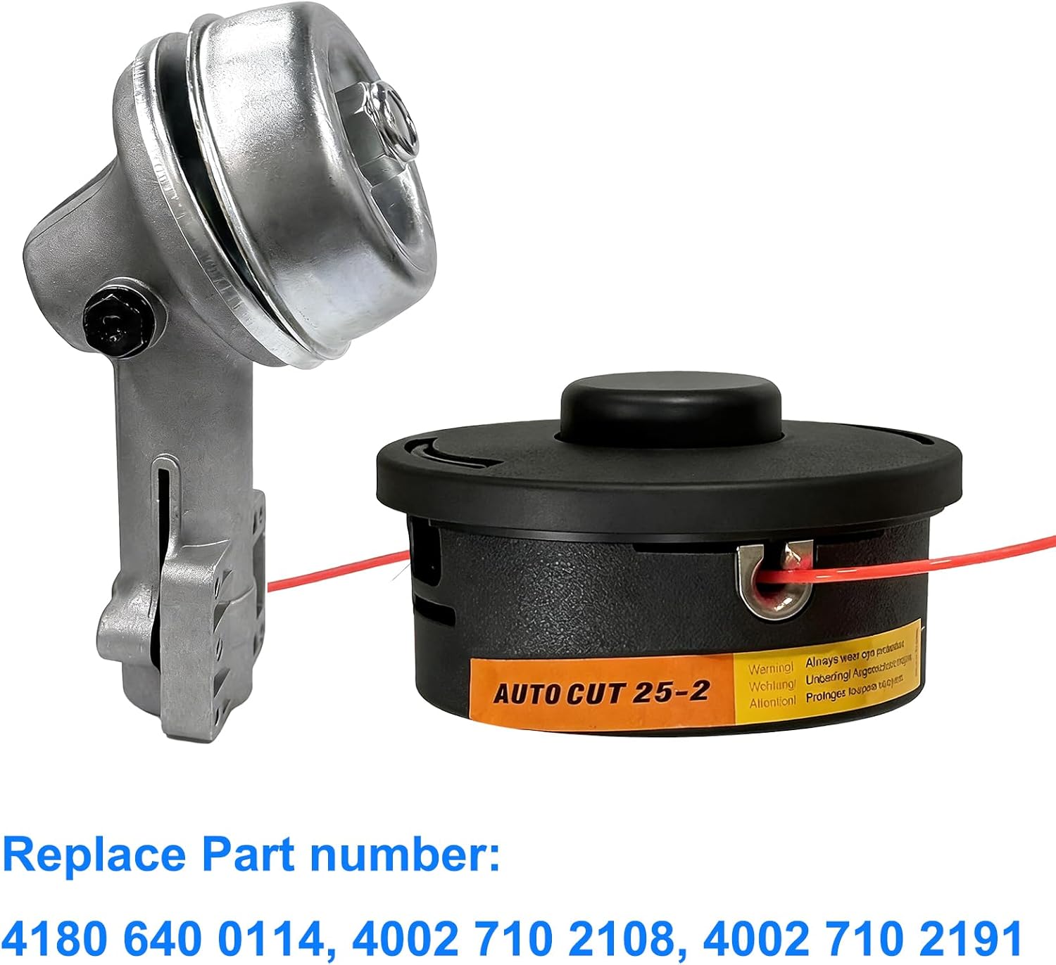 25-2 Trimmer Head and 4180 640 0114 Trimmer Gear Head Replacement for Stihl FS56RCE FS91R FS70R FS94R FS111R FS131 FS91 FS131R FS55 FS80 FS85 FS90 FS100 Brushcutter Weed Eater