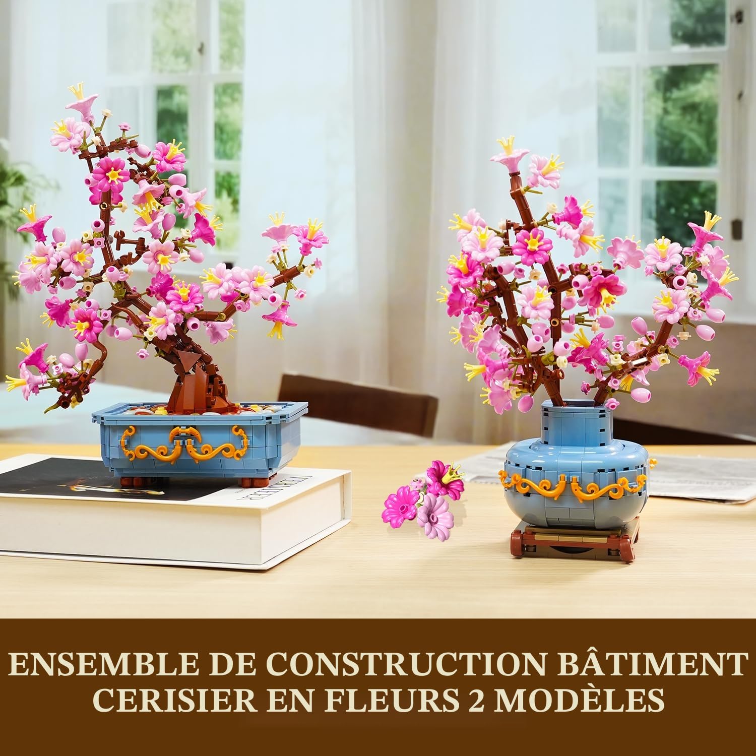 HOGOKIDS Kit de Construction 2-en-1 Bonsaï de Fleurs Cerisier pour 8-12 Ans