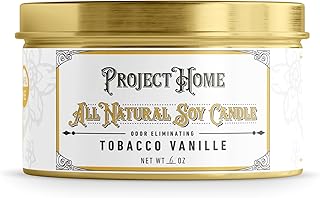 Project Sudz, Project Home Candle| 100% Soy Wax| Great Scent|Upscale Look | Pet Candle| Fights Tough Pet Odor| Tobacco Vanille| Coco Limone| Sea Salt (Tobacco Vanille)