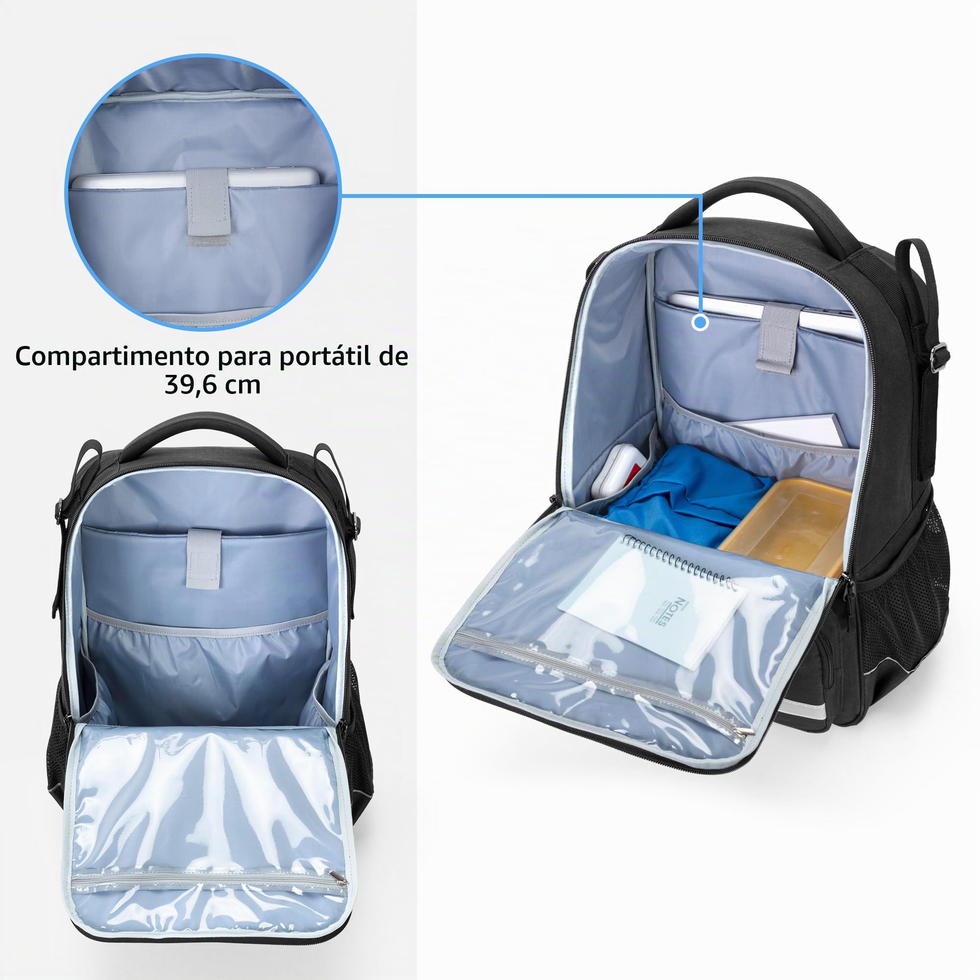 samdew Mochila para Colgar en El Respaldo de la Silla de Ruedas | Bolsa para Silla de Ruedas Manual y Motorizada con Bolsillo con Aislamiento Térmico para Guardar Medicamentos.