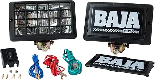 Blazer International Remolque & Accesorios de remolque 195CW8002K Kit de luz de conducción rectangular, 55W LED Spot Flood impermeable conducción