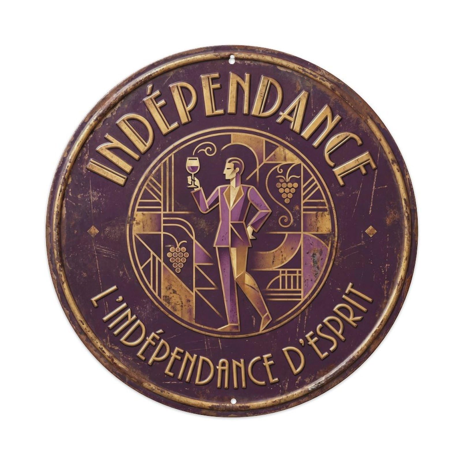 Independence Humorous Lounge Independence Metal Tin Sign