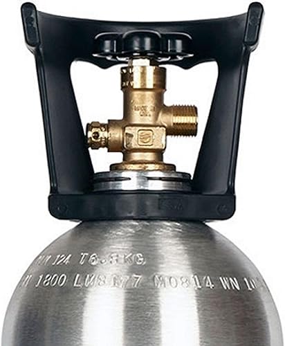 Miniatura 2 de Nuevo cilindro de CO2 de aluminio de 10 libras con asa de transporte y válvula CGA320 10LBALVLV-H