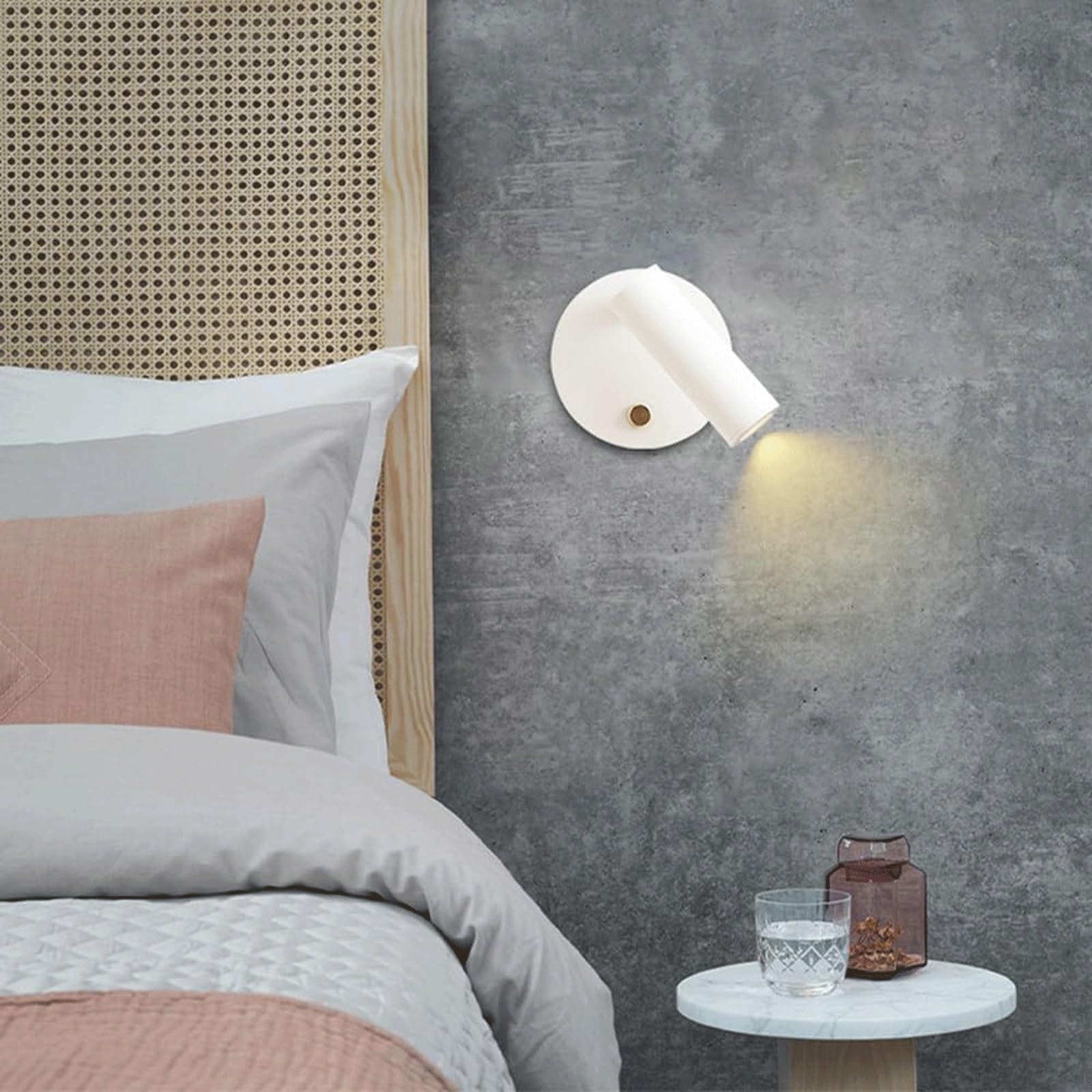 EYPKPL Applique da Parete 40w Faretti da Pavimento Faretti da Pavimento orientabili 90°/350° LED 3000k Illuminazione d'accento for Interni for Quadri Opere d'Arte Luce da toeletta(Wit)