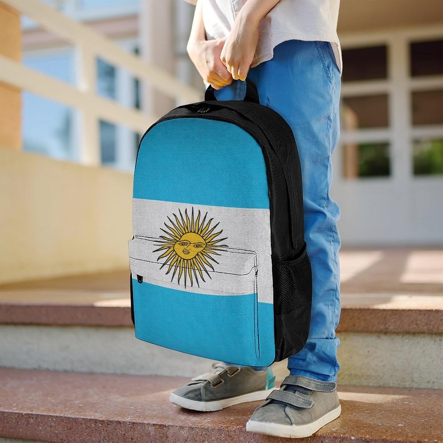 Argentina Flag Backpack Lightweight Backpacks Work Bag