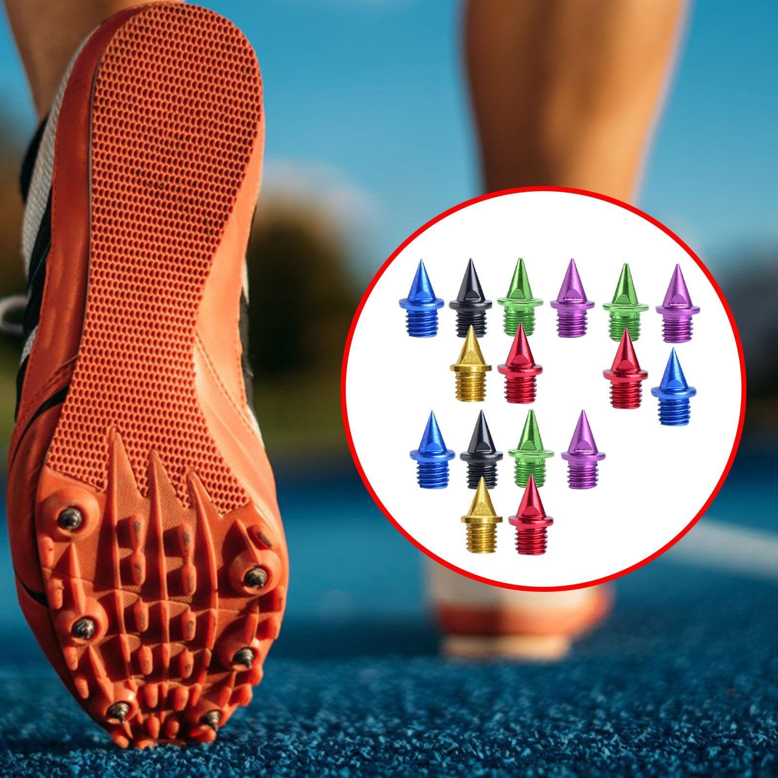 Oshhni 16 piezas de clavos para pista, clavos para zapatillas de atletismo, de acero ligero, prácticos, para hombres y mujeres, para atletismo, carreras,
