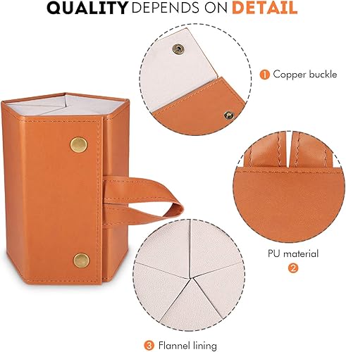 Miniatura 5 de Organizadores de lentes de sol de viaje, estuche de viaje para lentes de sol para múltiples pares (4 ranuras, 5 o 6 ranuras)