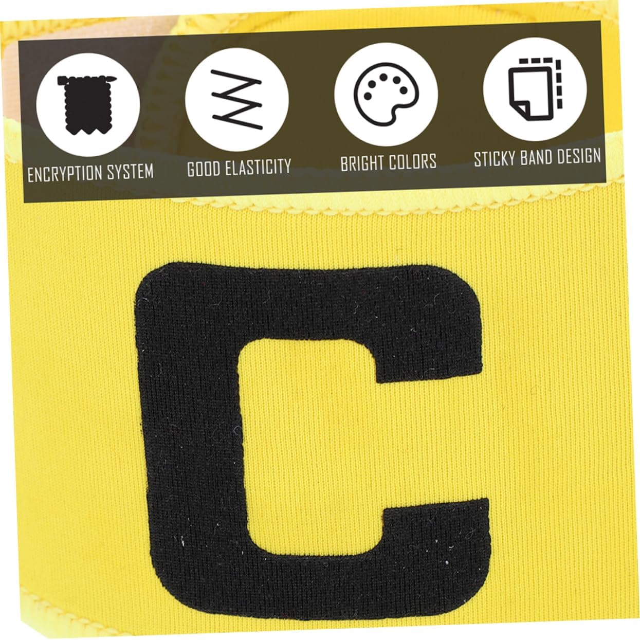 3pcs Soccer Captain Armbands Elastic Football Captain Bands Portable Arm Bands Bracelets for Sports Armband Supply Yellow