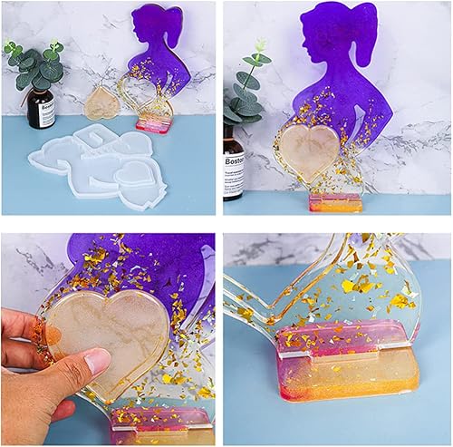 Miniatura 6 de Marco de fotos para hacer joyas, moldes de silicona, marco de fotos de silicona, marco de fotos de sonograma, embarazo para nuevas madres, recuerdo