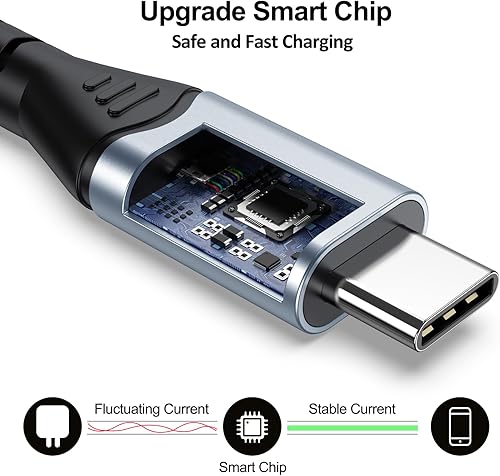 Miniatura 2 de FEMORO - Cable USB C a Micro USB de 3 pies, cable adaptador micro USB a USB C, cable trenzado USB-C tipo C a micro USB, OTG de 480 Mbps para