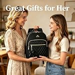 MATEIN Mini Sac à dos pour les femmes, imperméable Stylish Daypack, Sac à épaule pour la chasse, Petit sac à dos quotidien occasionnel léger , Lady Girls Cadeaux pour le travail, 2pcs Ensembles, Noir