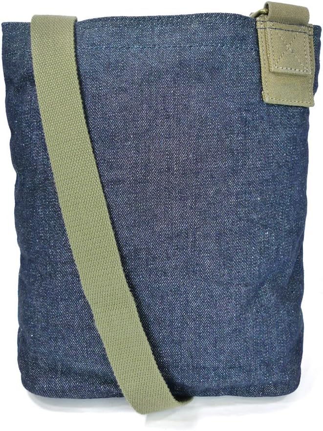 Chala Canvas Patch Cross-body Women's handbags with Dragonfly Key-Fob (Denim-Metal-DF1), Small