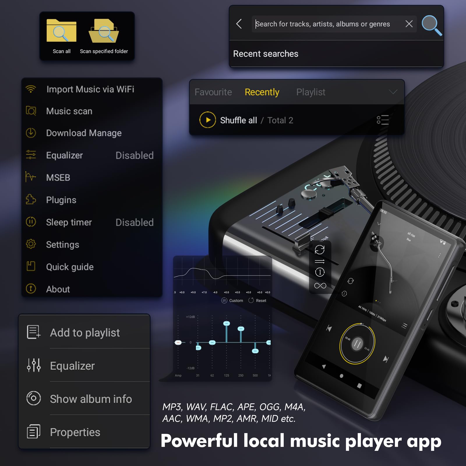 Amazon.com: RUIZU 163GB Android MP3 Player with Bluetooth and WiFi