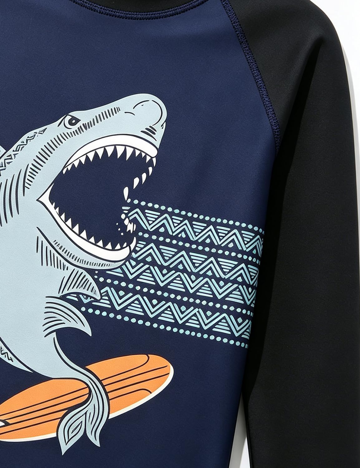 PHIBEE Boys' Rash Guard Shirt Long Sleeve UPF 50+ Sun Protection Swimwear
