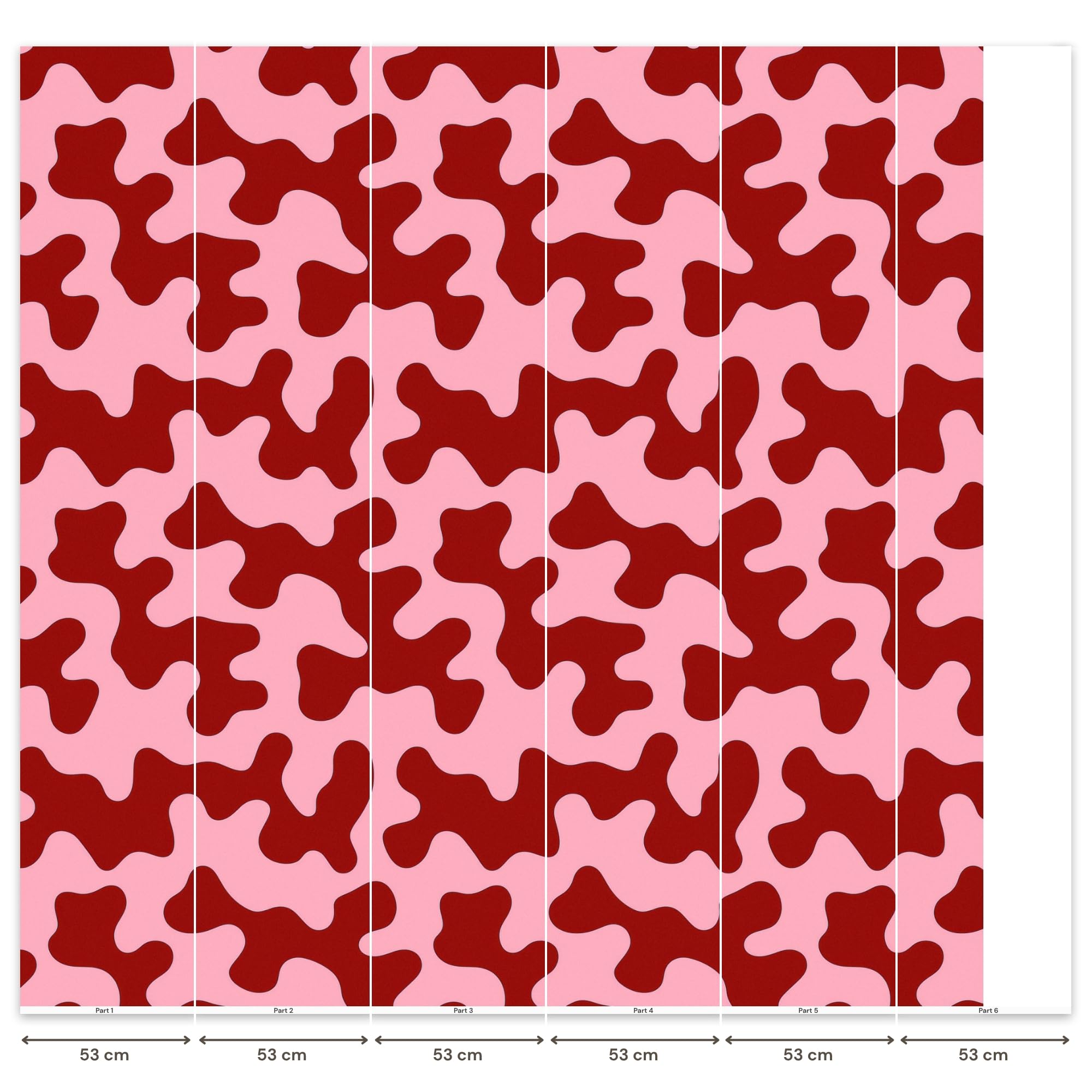 Papel Pintado Vinilico 300x300 cm Primera Calidad Papeles Pintados De Pared Pour Salon Dormitorio Decorativo Wallpaper Cocina Moderno - Abstracto - Rojo