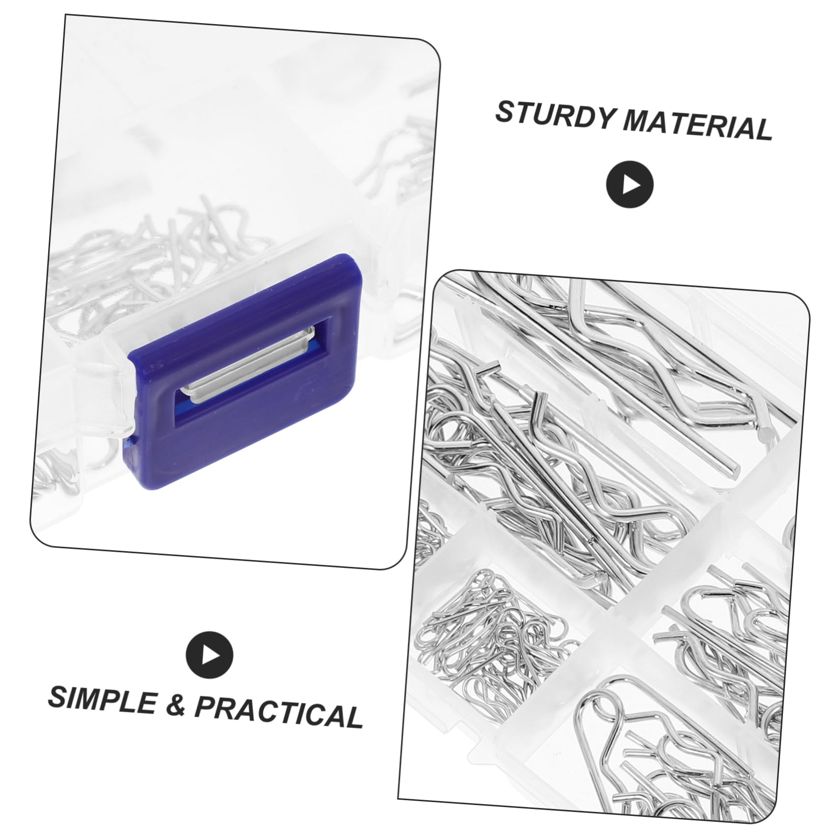 ULTECHNOVO Kit 125 Pezzi Coppiglie a Forma di Metallo Inossidabile Installazione Facile e Antisvitamento, per Riparazioni Macchinari e Attrezzature Meccaniche