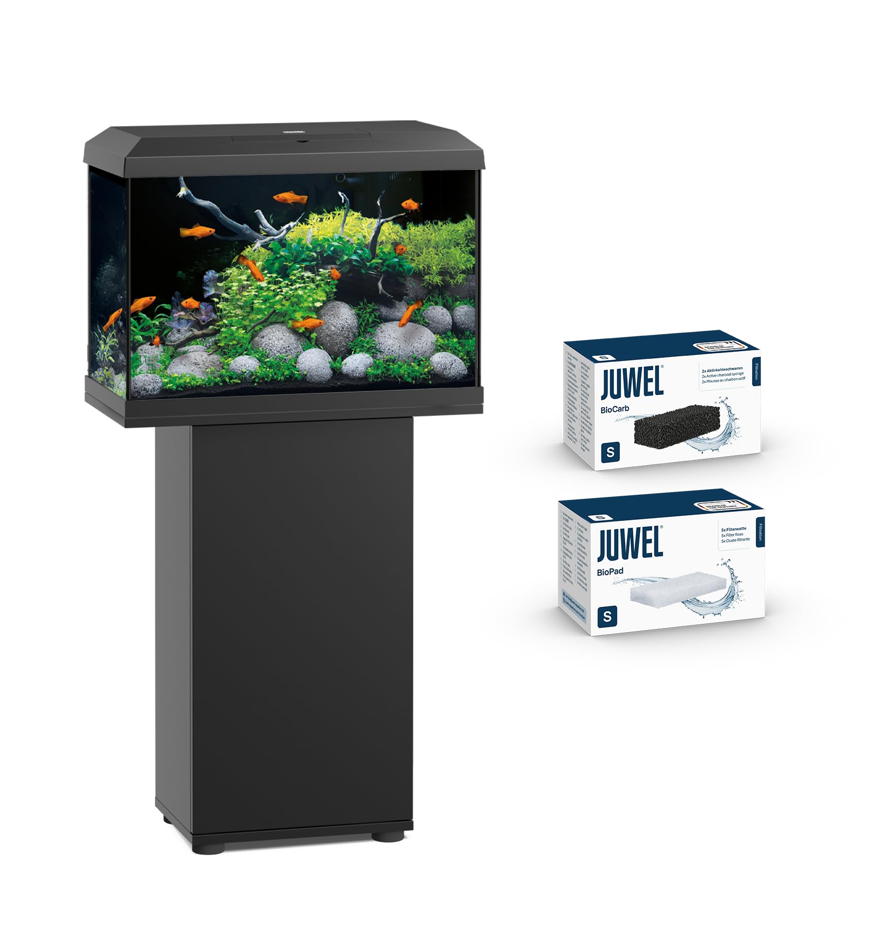 JUWEL Aquarium Primo 70 LED 2.0 Kombination Schwarz Premium-Bundle
