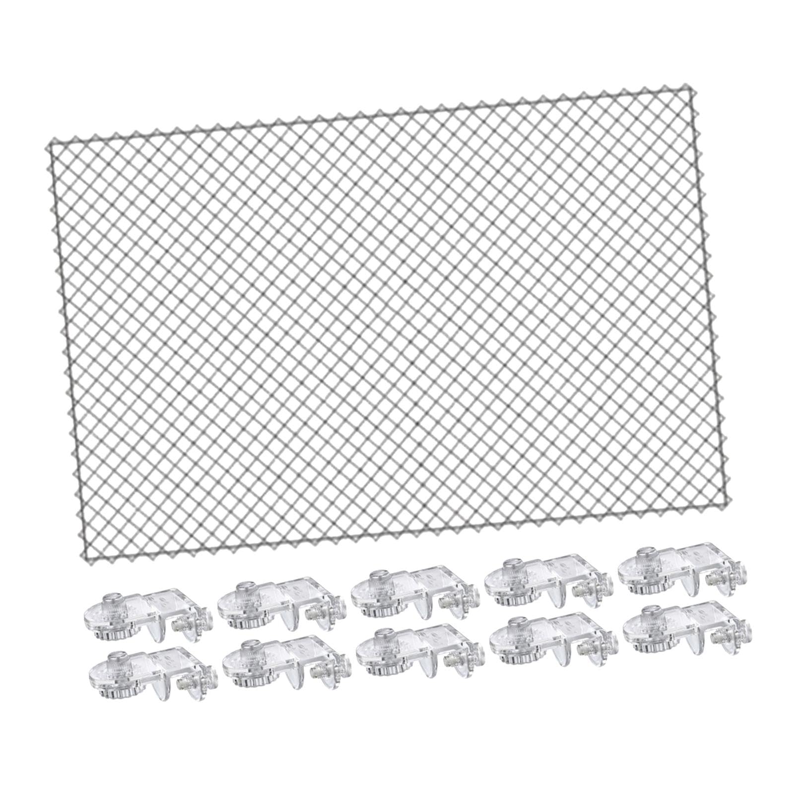 Siatka do akwarium osłona przed skokiem przenośna wymiana DIY ekran do akwarium 80 x 106 cm