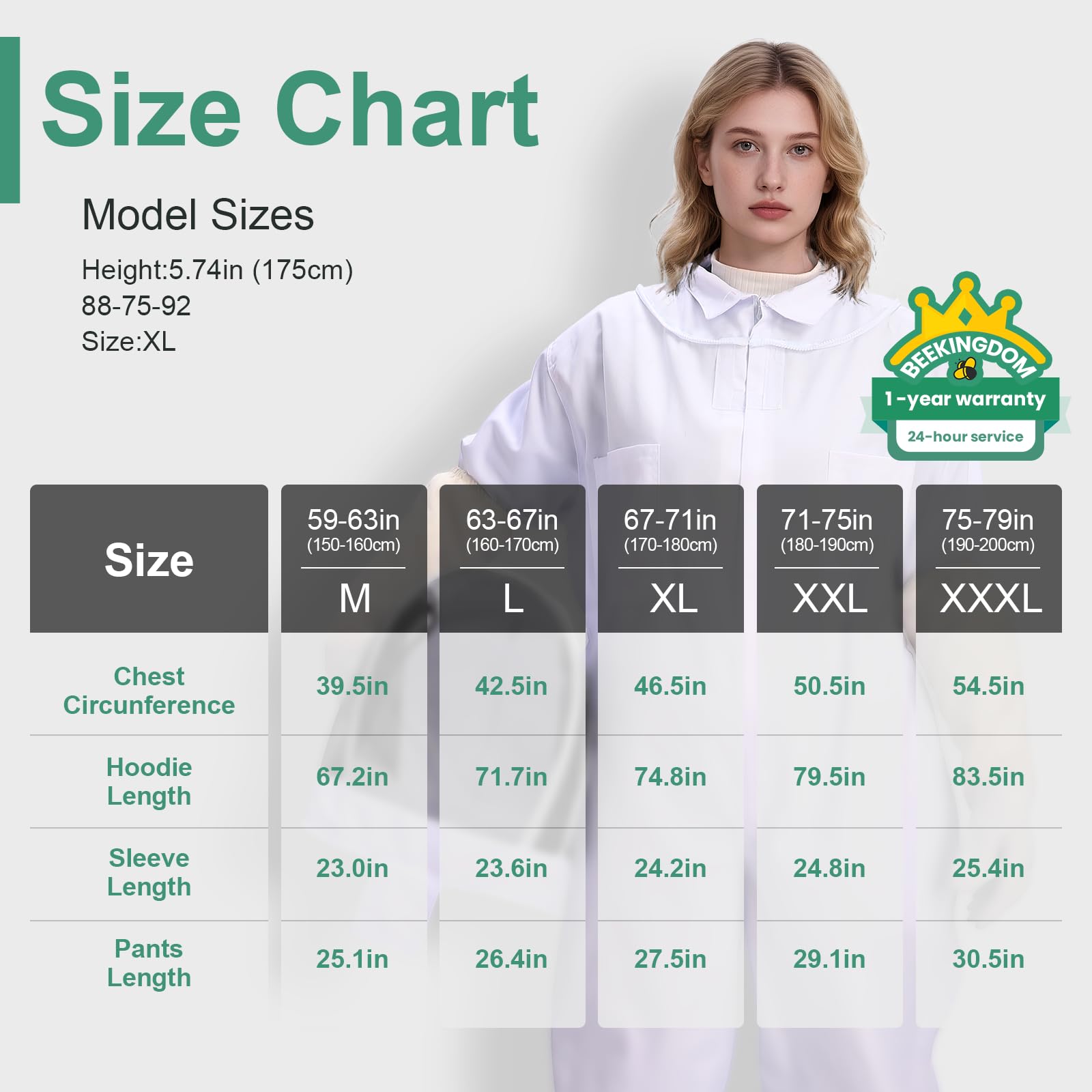 M-Bee - Traje de apicultura para hombres y mujeres, traje de apicultor con guante y capucha ventilada