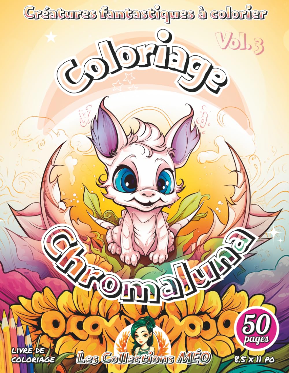 Coloriage Chromaluna - Vol. 3: Livre de coloriage pour enfants de 4 ans et plus (Français) Broché : 50 pages à colorier - Créatures enchantées au ... la lune et des rêves (La Collection Chroma)