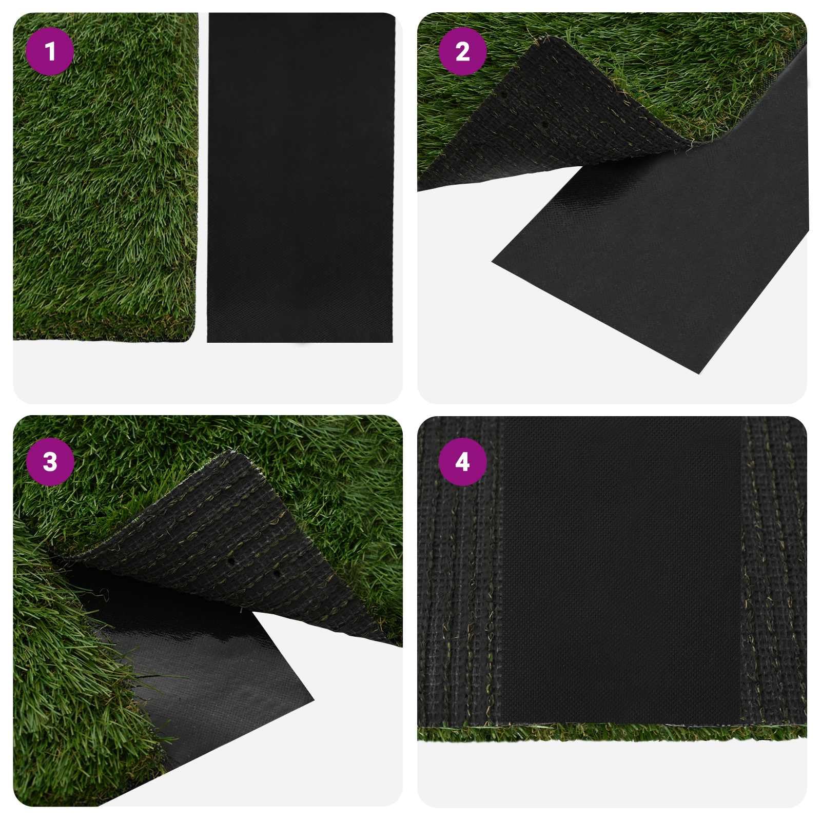 Mangloder Nastro autoadesivo per prato artificiale, nero, 15 cm x 10 m, in tessuto non tessuto, nastro biadesivo per balcone, giardino e terrazza, nastro di montaggio ritagliabile per superfici lisce