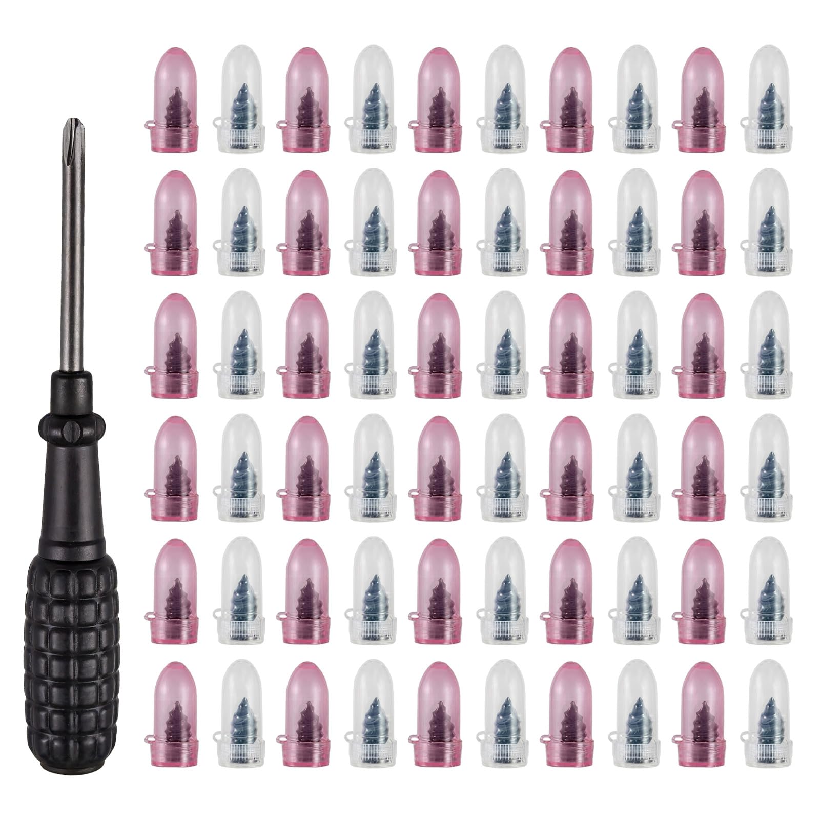 Jetstream 60 Piezas Clavos de Reparación de Neumáticos al Vacío, Clavo de Goma para Neumáticos, Incluye Destornillador, Adecuado para Automóviles, Motocicletas y Bicicletas (30S, 30L) — view 7
