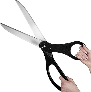 25" Black Giant Scissors for Ribbon Cutting Ceremony Heavy Duty Scissors Giants Ribbon Cutting Scissors for Special Events Inaugurations and Ceremonies