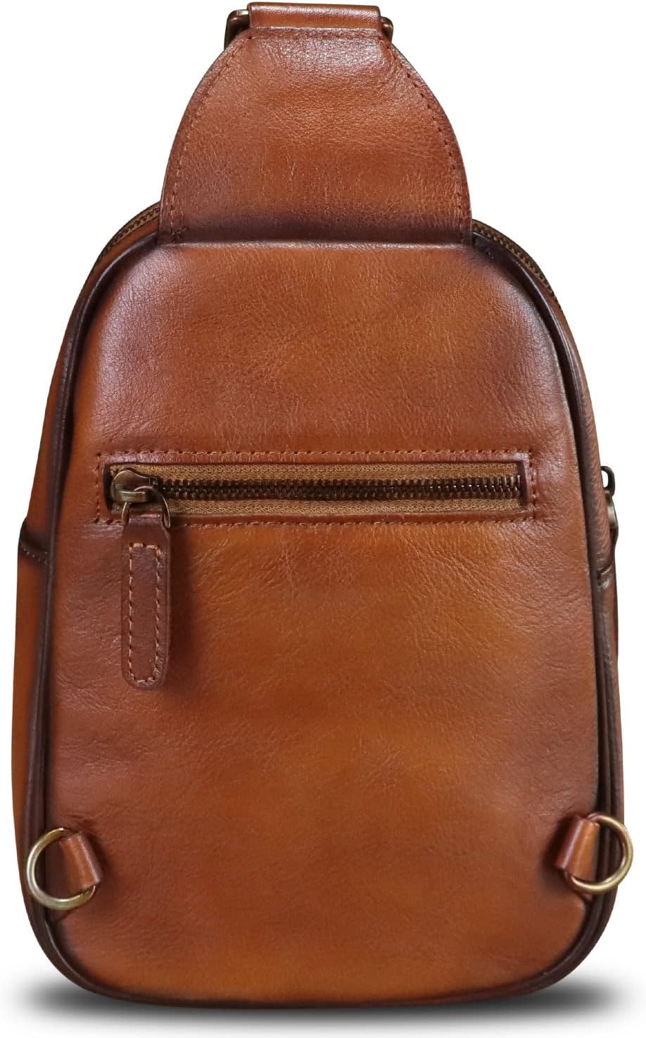 LRTO Genuine Leather Small Sling Bag for Women and Men Crossbody Bag Chest Bag Sling Backpack Purses for Hiking Sports Travel - Image 3