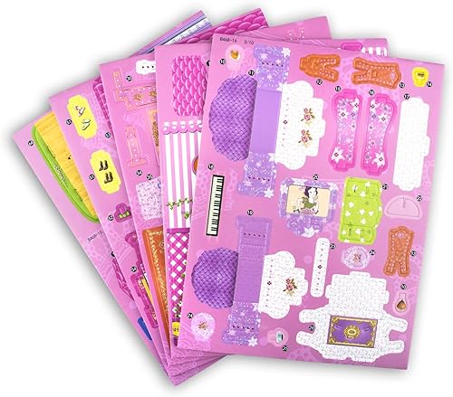 Miniatura 8 de WISESTAR Rompecabezas 3D de castillo de princesa grande, kits de casa de muñecas para niñas, 92 piezas de casa de cuento de hadas con muebles,