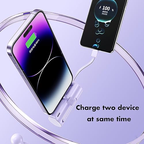 Miniatura 5 de Mini banco de energía, cargador de teléfono de 5500 mAh, cargador portátil con puertos USB-C duales para iPhone 17161515 Plus15 pro15 pro