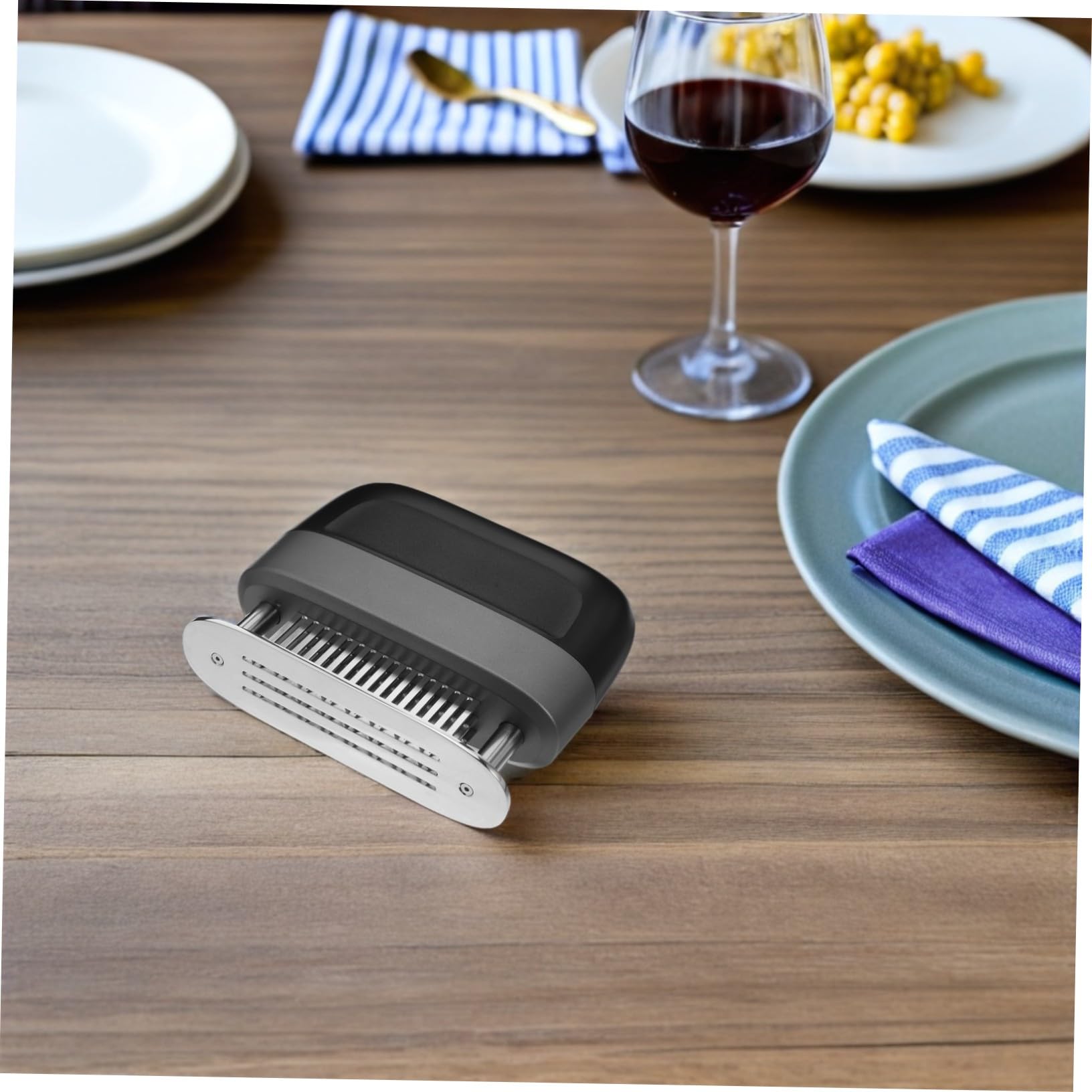 Alipis Herramienta para Ablandar Carne Agujas Ultra Afiladas Ablandador De Carne De Acero Inoxidable Pavo Pescado Uso Cocina Ablandador De Filetes Casero