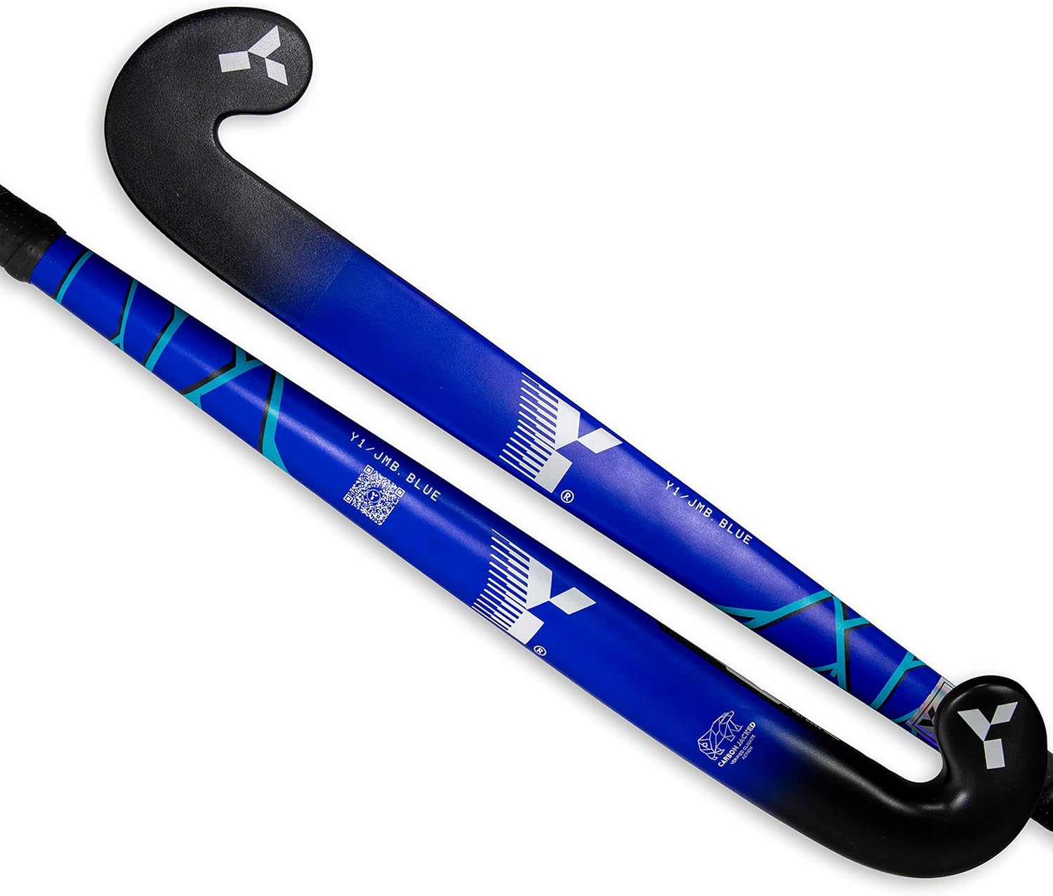 Y1 Hockey, JMB, Junior Hockey Stick, 100 Fibreglass, Blue, Pink