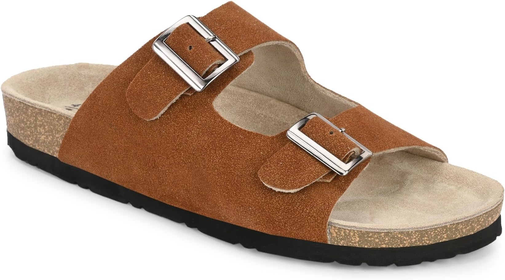 AFROJACKMen's Orginal Leather Sandals | Casual Sliders for Boys s801