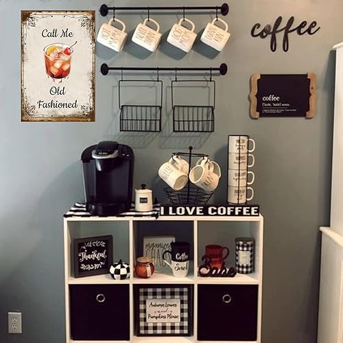 Miniatura 5 de Cartel de Call Me Old Fashioned Vintage Cocktail Bourbon divertido aspecto retro rebanada de azúcar naranja, cereza limón, sala de estar,