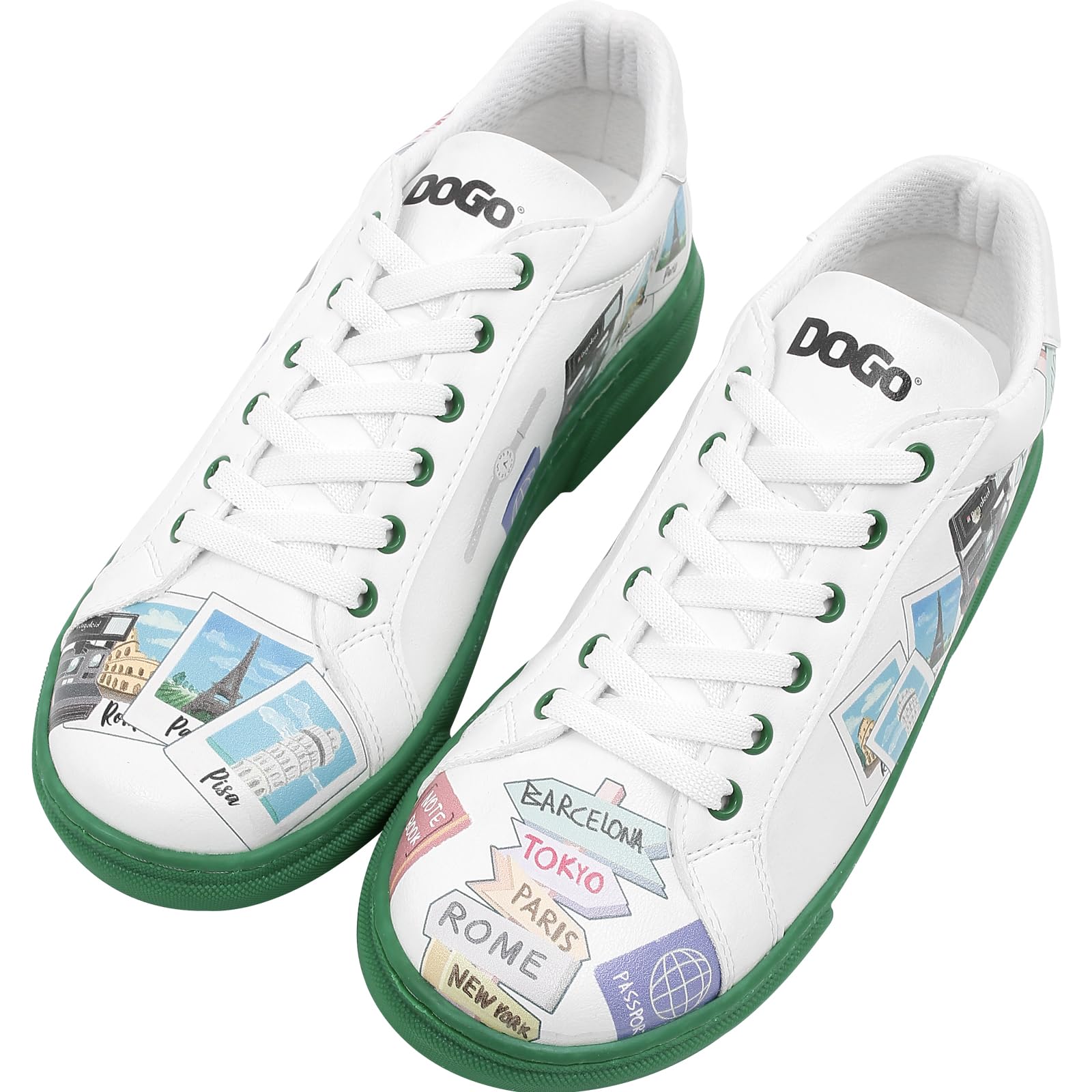 DOGO White Sneakers for Women - Handmade Women's Fashion Sneakers, Vegan Leather and Unique Design, Comfortable Shoes for Women, Ace Sneakers