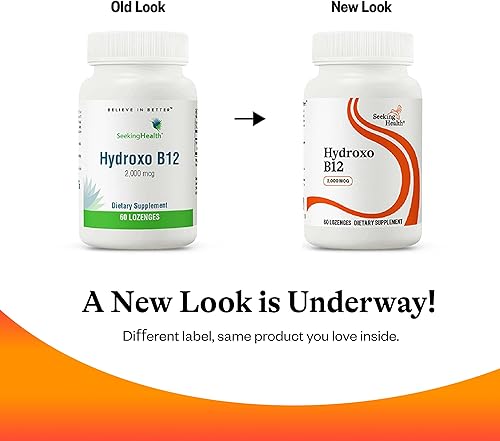 Miniatura 7 de Suplemento Hydroxo B12, 0.00007 oz de hidroxocobalamina (vitamina B12), 60 comprimidos, formulado por médicos, búsqueda de la salud