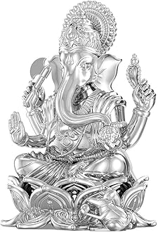 Joyalukkas 92.5 Purity Lord Ganesh Silver Idol