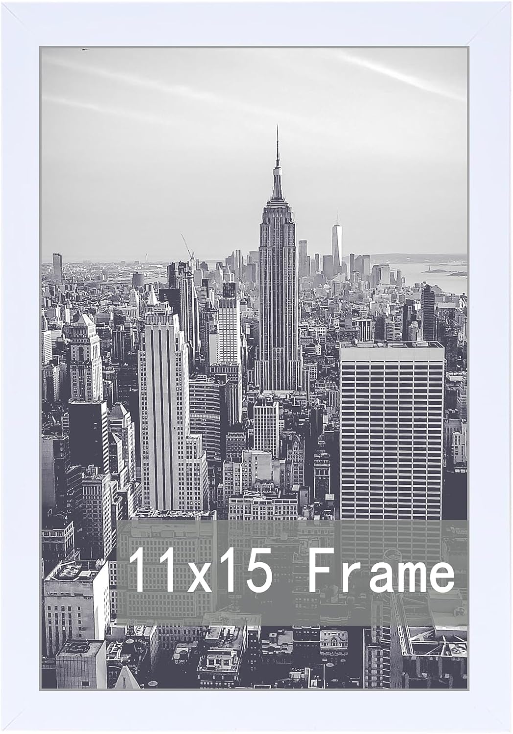 RUN HELIX 11x15 Picture Frame in Black, Photo Frames with Plexiglass, Horizontal and