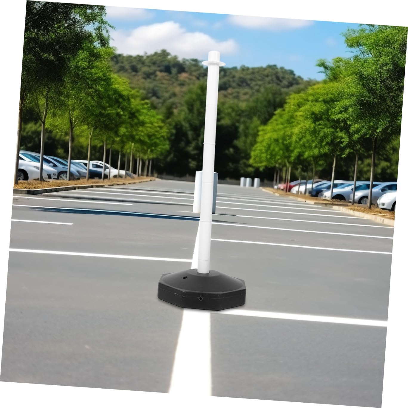 Hemobllo Colonne d'Avertissement Flexible Remplissable d'eau, Poteau de Signalisation Solide pour Parking et Chantier, Cône de Sécurité Stable Collisions