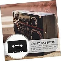 Vista 6 de 4 cintas de casete en blanco para pared, adornos negros vintage para eventos temáticos, fáciles de instalar para proyectos de manualidades