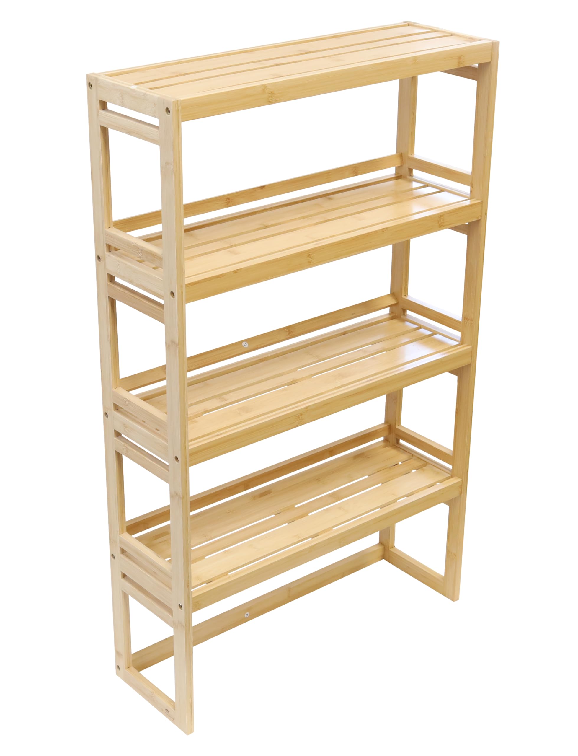 バンブー　シェルフ4段　スクエア Amazon.com: RoyalHouse Bamboo Rack, 4-Tier Shelving Unit, Perfect