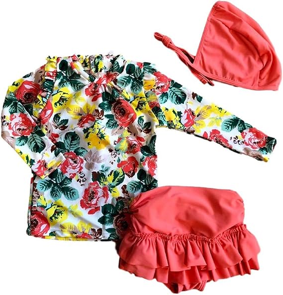 Amazon カエナリエ kaenarie 子供 セパレート 水着 花柄 フリル uv キャップ付き 女の子 キッズ ジュニア 2 L 100 110 ホワイト花柄 サーモンピンク 水着 通販 Amazon カエナリエ kaenarie 子供 セパレート 水着 花柄 フリル uv キャップ付き 女の子 キッズ ジュニア 2 L 100 110 ホワイト花柄 サーモンピンク 水着 通販