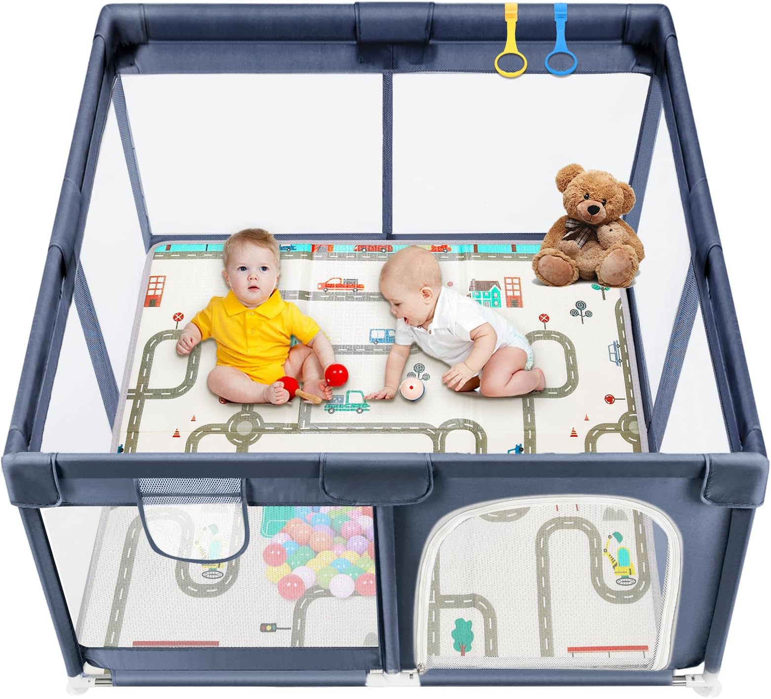 Momax Baby Playpen 47"x47" Play Pen for Babies and