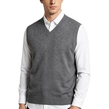 Mens Sleeveless Sweater Vest V Neck Knit Pullover for Easy Layering