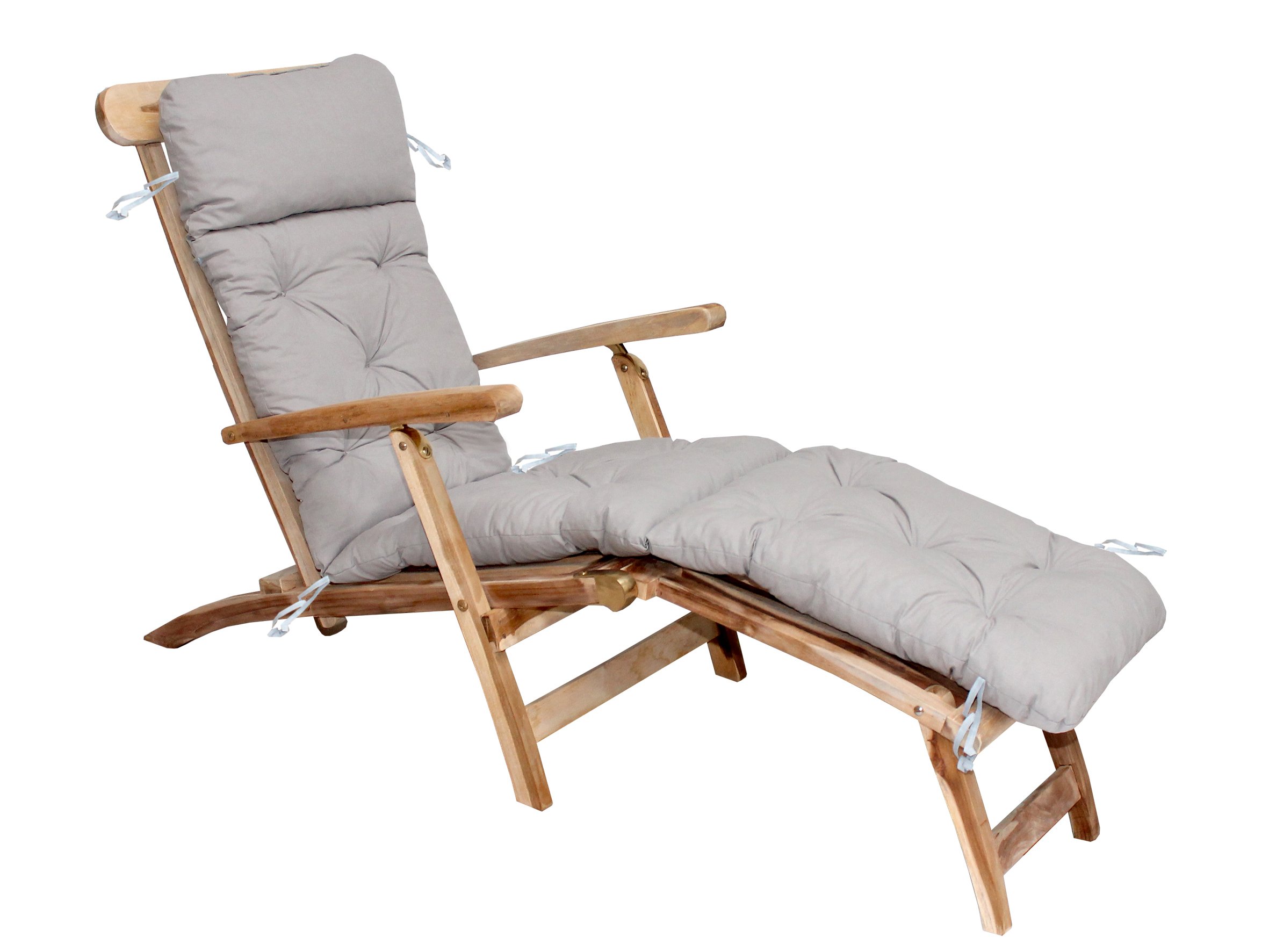 Cojín para Tumbona, Gris, Aprox. 195 x 49 x 8 cm, cojín, Almohada