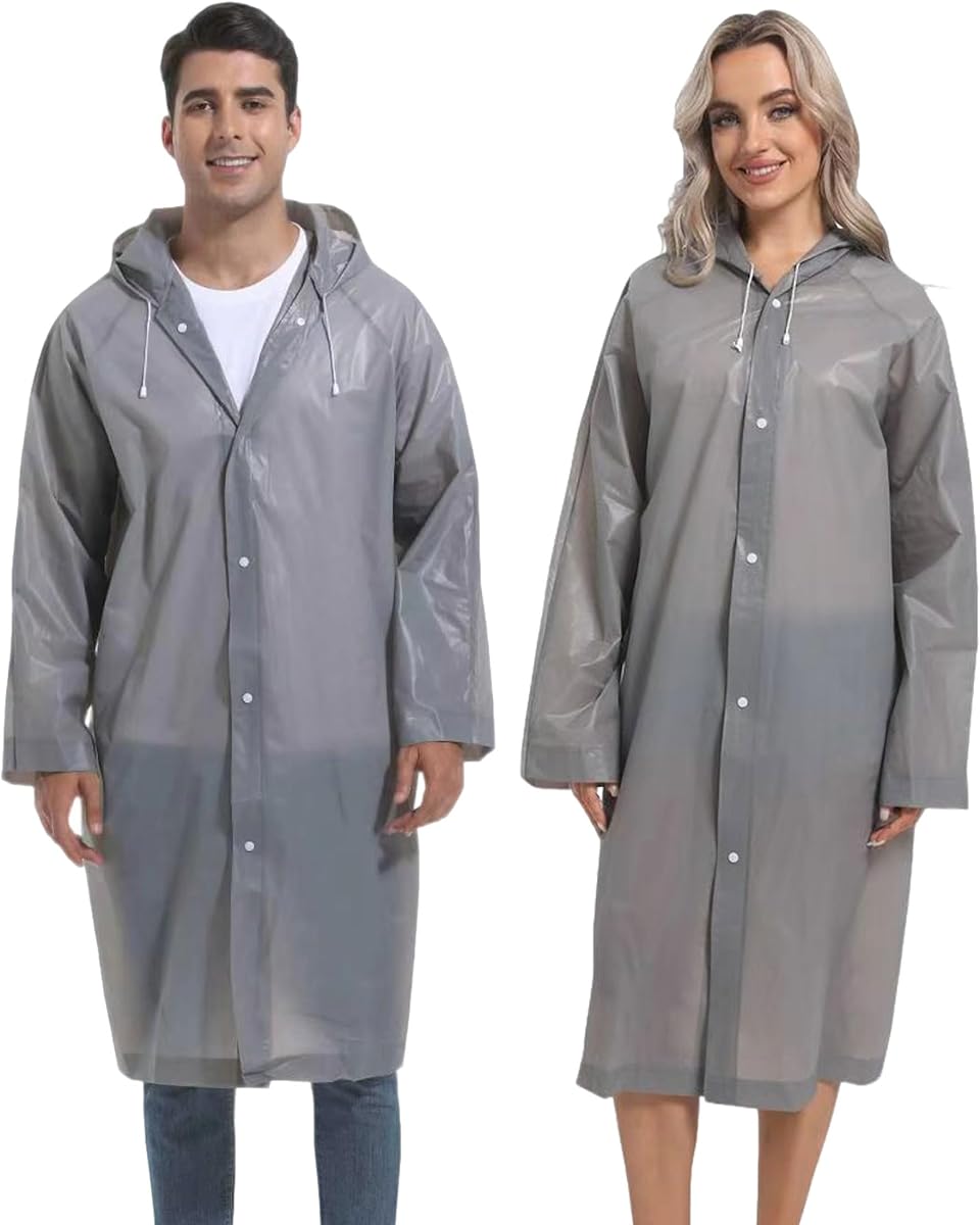 2 ponchos de lluvia para adultos, impermeables reutilizables para adultos, chaquetas de lluvia, impermeables para hombres y mujeres